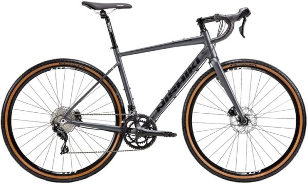 Nishiki X-One Herre 105 2x11g hydr. disc 24" blank mørkegrå m. sort